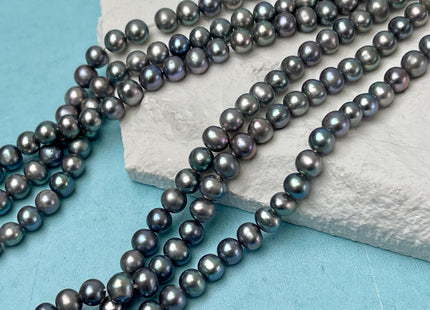 4.5-5 mm AAA Gray Peacock Color Freshwater Pearl Bead Genuine Peacock Off Round Freshwater Pearls 88 Beads #P3213
