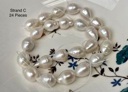 11-12x15-19 mm Natural White Freshwater Pearl Rice/Oval Shape Pearl Beads Genuine High Quality Large Freshwater Pearls #P3200