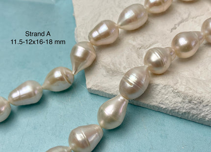 11-12x15-19 mm Natural White Freshwater Pearl Rice/Oval Shape Pearl Beads Genuine High Quality Large Freshwater Pearls #P3200