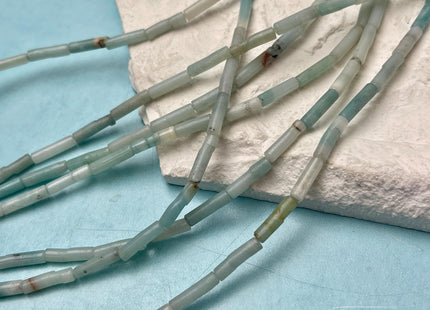 3x7 mm Tube Shape Amazonite Gemstone Beads Genuine Blue Green Gemstones Loose Spacer Beads 15.5 Inches Strand #4726