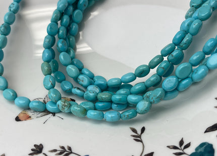 6x8 mm 8x10 mm Turquoise Gemstone Smooth Flat Pebble Nugget Beads Turquoise Brown Blue Green Color Pebble Nugget Gemstone Beads #4727
