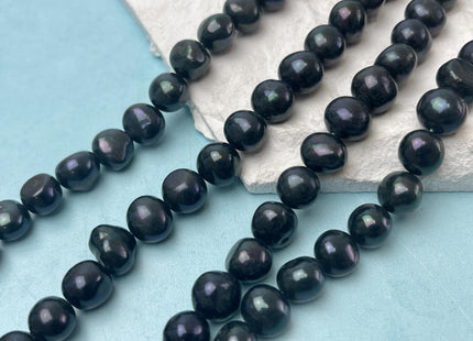 10-11 mm AA Dark Green Black Color Freshwater Pearl Potato Nugget Beads Genuine Natural Potato Nugget Pearls #P3215