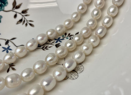 10-11x13 mm AA Natural White Freshwater Pearl Beads Rice/Oval Shape Genuine Large Size Cultured Freshwater Pearls #P3227