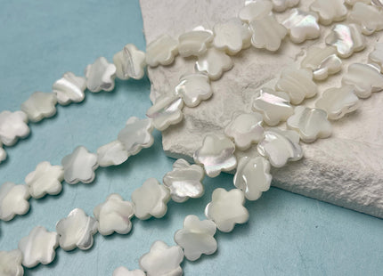 6mm 8mm 10mm 12mm Sakura Cherry Blossom Flower Shape Natural Mother of Pearl Gemstone Beads MOP Gemstones Beads 15.5 Inches Strand #4728