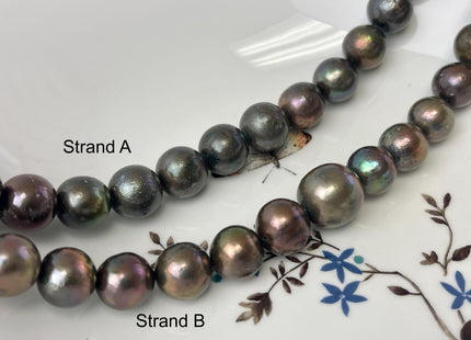 12-15 mm Green Copper Brown Baroque / Edison Freshwater Pearl Beads Genuine Freshwater Round Edison Pearl #P3228