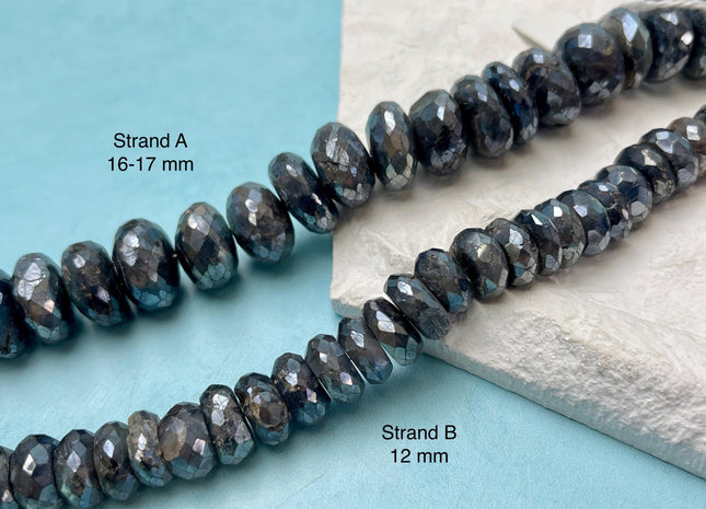 7-17 mm Faceted Rondelle Multi Color Coated Moonstone Gemstone Beads Genuine Natural Mixed Gemstones 8 Inches Strand #4732