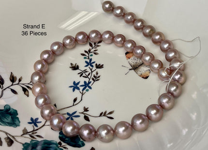 10-11 mm AAAAA Very Rare Natural Dark Mauve Pink Freshwater Round Edison Pearl Bead High Luster Genuine Purple Edison Pearl Beads #P3232