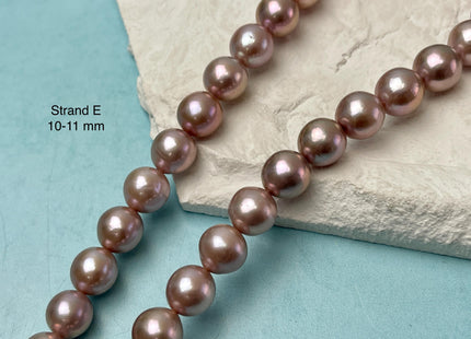 10-11 mm AAAAA Very Rare Natural Dark Mauve Pink Freshwater Round Edison Pearl Bead High Luster Genuine Purple Edison Pearl Beads #P3232