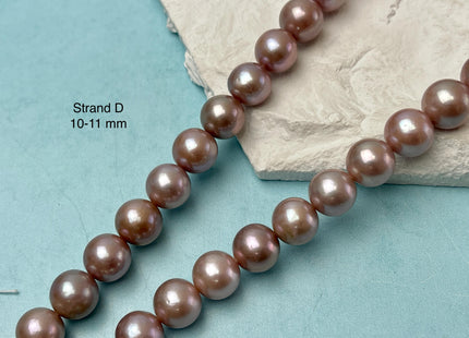 10-11 mm AAAAA Very Rare Natural Dark Mauve Pink Freshwater Round Edison Pearl Bead High Luster Genuine Purple Edison Pearl Beads #P3232