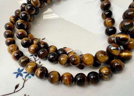 4mm 6mm 8mm 10mm 12mm Smooth Round Yellow Tiger Eyes GemStone Beads #5000