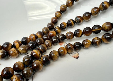 4mm 6mm 8mm 10mm 12mm Smooth Round Yellow Tiger Eyes GemStone Beads #5000