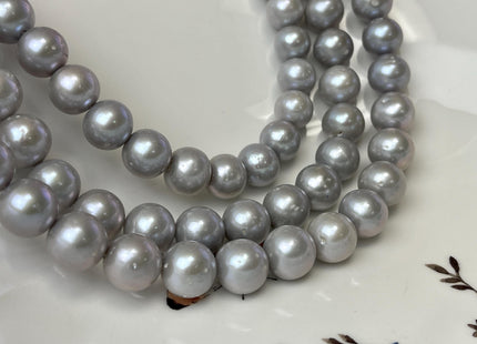 9-11 mm AAA Rare Gray Round Edison Baroque Pearls Genuine Gray Color High Luster Edison Pearl Beads 40 Beads #P3239