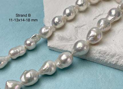11-13x12-18 mm AAAA Natural White Freshwater Baroque Pearl Genuine Super High Luster Tear Drop Top Quality Baroque Pearl Beads #P3240