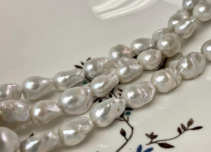 11x13-12x16 mm AA Rare Baroque Natural White Freshwater Pearls Quality High Luster White Baroque Pearls 25-29 Beads #P3093