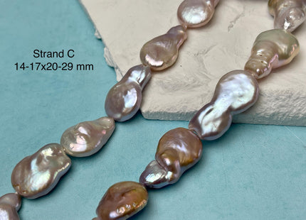 10-19 mm AAA Very Rare Natural Champagne Seaweed Mauve Pink Flat Keshi Freshwater Pearl Beads Rare Keshi Freshwater Pearls #P3070