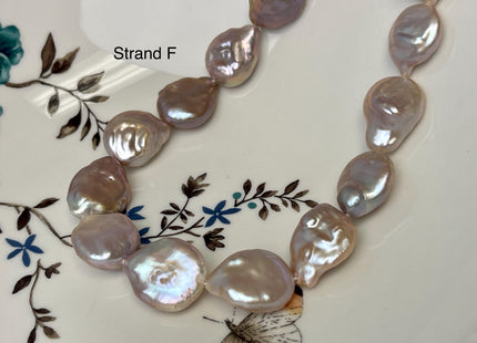 10-19 mm AAA Very Rare Natural Champagne Seaweed Mauve Pink Flat Keshi Freshwater Pearl Beads Rare Keshi Freshwater Pearls #P3070