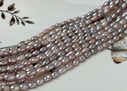 3.5-4x5-6 mm AAA Natural Mauve Pink Rice Tiny Seed Freshwater Pearl High Luster Seed Freshwater Pearl Genuine Top Quality Pearls #P3123