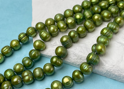 10-13 mm Dark Olive Green Color Potato Freshwater Pearl Beads Genuine Cultured Freshwater Pearl Beads #P3091
