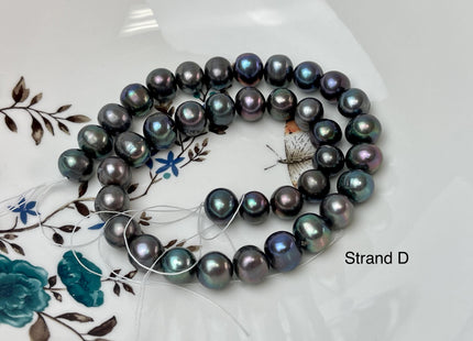 10-13 mm AA Rainbow Peacock Semi Round Potato Freshwater Pearls Genuine Very Rare High Luster Peacock Pearl Beads #P3099