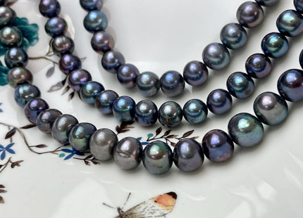 10-13 mm AA Rainbow Peacock Semi Round Potato Freshwater Pearls Genuine Very Rare High Luster Peacock Pearl Beads #P3099