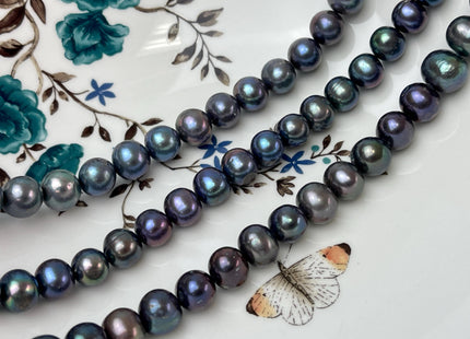 10-13 mm AA Rainbow Peacock Semi Round Potato Freshwater Pearls Genuine Very Rare High Luster Peacock Pearl Beads #P3099