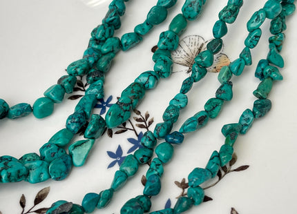 5-8x7-11 mm Turquoise Gemstone Irregular Nugget Beads Turquoise Brown Blue Green Color Irregular Nugget Gemstone Beads #4710