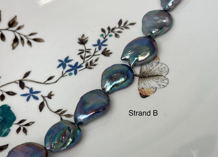 15-20x18-35 mm AAA Very Rare Rainbow Peacock Flat Keshi Freshwater Pearl Beads Rare Peacock Keshi Freshwater Pearls #P3101