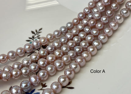 8-9 mm AAA Half Strand Extra Shiny Large Hole Natural Mauve Pink Round Freshwater Pearl Beads Hole Size 1.5 mm 2.2 mm 25 Beads #P3103
