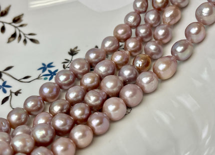 10-11 mm AAA Half Strand Large Hole Very Rare Dark Mauve Pink Baroque Pearl Bead Hole 1.5mm 2.1mm Edison Baroque Pearl 17-18 Pieces #P3109