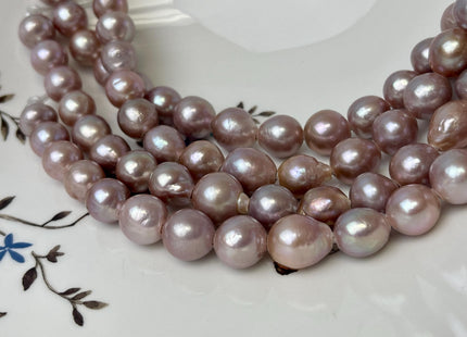 10-11 mm AAA Half Strand Large Hole Very Rare Dark Mauve Pink Baroque Pearl Bead Hole 1.5mm 2.1mm Edison Baroque Pearl 17-18 Pieces #P3109