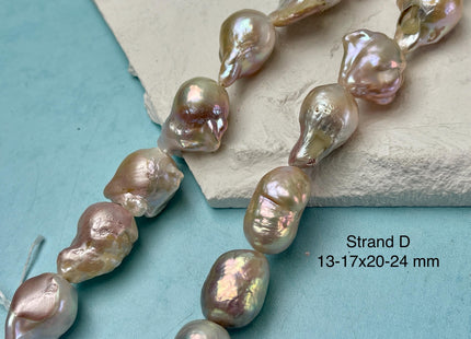 13-19x14-36 mm Natural Mauve Seaweed Pink With Iridescent Color Baroque Pearl Beads Rare High Luster Genuine Baroque Pearls Grade B/C #P3111