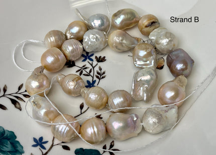 13-19x14-36 mm Natural Mauve Seaweed Pink With Iridescent Color Baroque Pearl Beads Rare High Luster Genuine Baroque Pearls Grade B/C #P3111