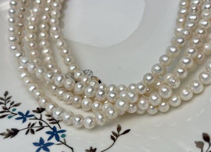 6 mm 6.5-7 mm Natural White Potato Freshwater Pearl Beads Genuine Natural Freshwater Pearls #1393
