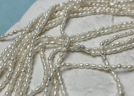 2-2.5x4 mm Natural White Rice Tiny Freshwater Seed Pearls Tiny Freshwater Pearl Beads Genuine Natural Rice Freshwater Pearls #P3146