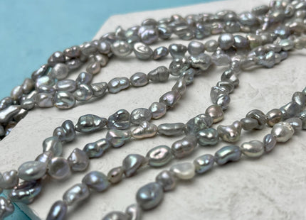 5-6x6-8 mm Gray Color Keshi Nugget Freshwater Pearl Beads Very Rare Genuine Freshwater Tiny Keshi Rice Nugget Pearls #P3151