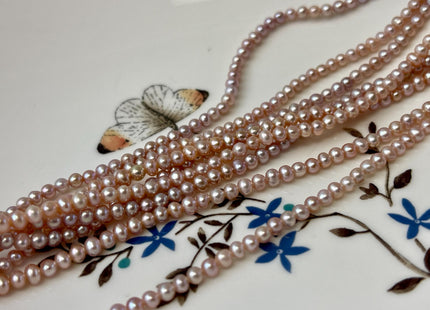 3 mm AAA Natural Pink Off Round Freshwater Seed Pearls Genuine Very Rare High Luster Tiny Round Pearl #P3166