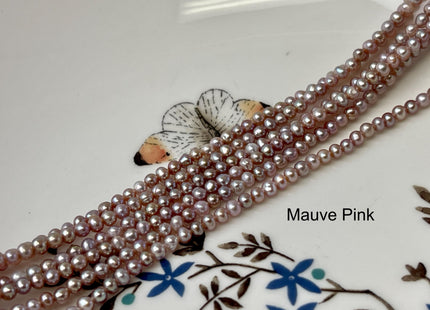2.5-3 mm AAA Natural Mauve Pink Off Round Freshwater Seed Pearls Genuine Very Rare High Luster Tiny Round Pearl #P3167