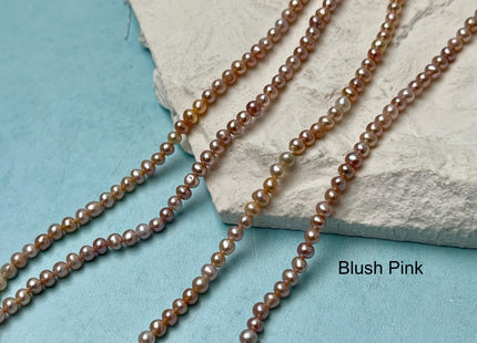 2.5-3 mm AAA Natural Mauve Pink Off Round Freshwater Seed Pearls Genuine Very Rare High Luster Tiny Round Pearl #P3167