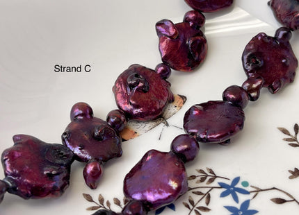 18-21 mm Gray Burgundy Purple Orange Champagne Color Large Jumbo Coin Freshwater Pearls Genuine Large Freshwater Coin Pearl Beads #P3172