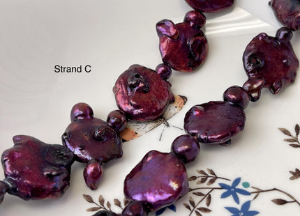 18-21 mm Gray Burgundy Purple Orange Champagne Color Large Jumbo Coin Freshwater Pearls Genuine Large Freshwater Coin Pearl Beads #P3172