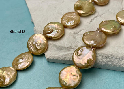 18-21 mm Gray Burgundy Purple Orange Champagne Color Large Jumbo Coin Freshwater Pearls Genuine Large Freshwater Coin Pearl Beads #P3172