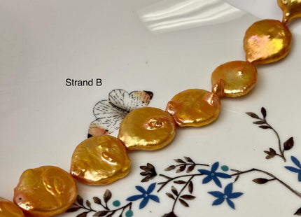 18-21 mm Gray Burgundy Purple Orange Champagne Color Large Jumbo Coin Freshwater Pearls Genuine Large Freshwater Coin Pearl Beads #P3172