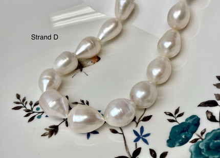 12-15x14-20 mm AA Natural White Tear Drop Shape Freshwater Pearl Beads Genuine High Quality Long Rice Oval Freshwater Pearl Beads #P3181