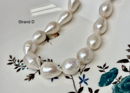 12-15x14-20 mm AA Natural White Tear Drop Shape Freshwater Pearl Beads Genuine High Quality Long Rice Oval Freshwater Pearl Beads #P3181