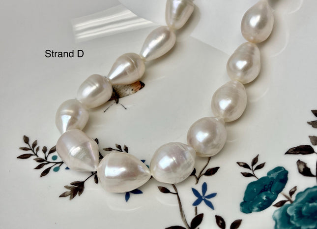 12-15x14-20 mm AA Natural White Tear Drop Shape Freshwater Pearl Beads Genuine High Quality Long Rice Oval Freshwater Pearl Beads #P3181