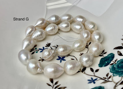 12-16x13-20 mm AA Natural White Tear Drop Shape Freshwater Pearl Beads Genuine High Quality Long Rice Oval Freshwater Pearl Beads #P3181