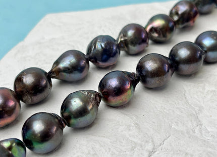 14-18x16-26 mm Rainbow Peacock Baroque Freshwater Pearl Beads Genuine High Luster Quality Baroque Freshwater Pearl Beads #P3188