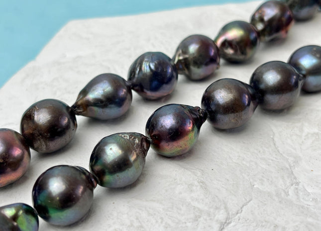14-18x16-26 mm Rainbow Peacock Baroque Freshwater Pearl Beads Genuine High Luster Quality Baroque Freshwater Pearl Beads #P3188
