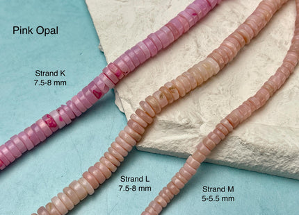 5-9 mm Smooth Heishi Tyre Opal Jasper Quartz Amazonite Aquamarine Onyx Gemstone Beads Genuine Natural Mixed Gemstones 8 Inches Strand #4723