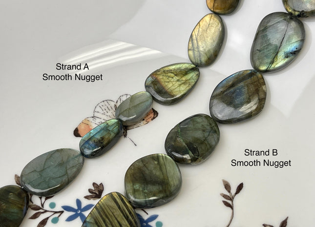 9-20x10-33mm AAA 1Labradorite Gemstone Beads Mixed Smooth or Faceted Coin Oval Shape Genuine Quality Blue Flash Labradorite 8 Inches #4724